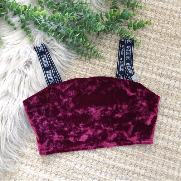 PINK Victoria's Secret Other - Victoria’s Secret Pink Velvet Velour Bralette SZ S